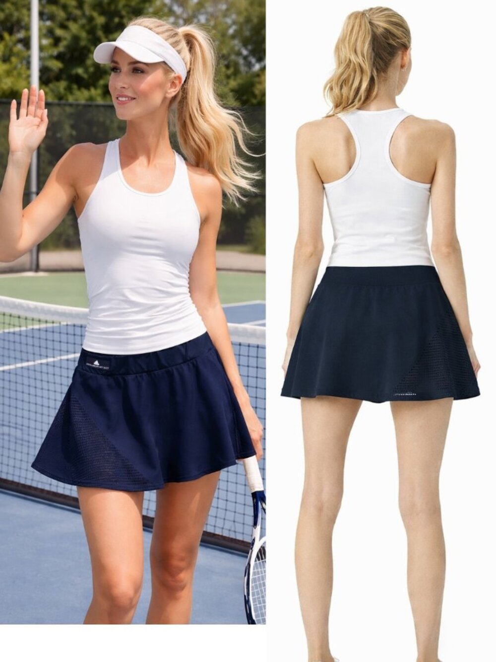 Nwt Adidas Stella McCartney tennis skort skirt w/ shorts L Large